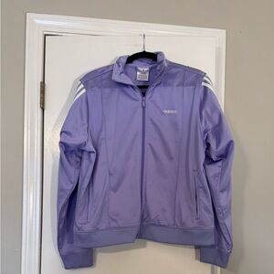NWT Adidas Lavender Apparel women track suit jacket full zip up pockets athletic